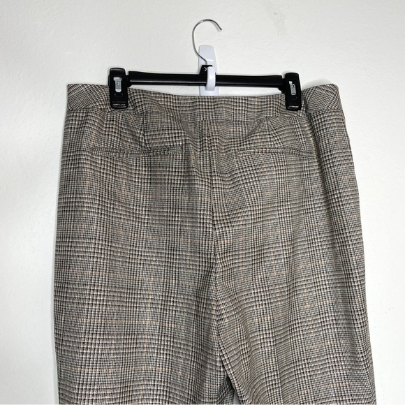 Chico's Glen Plaid Bootcut Trouser Pants Black and Orange Metallic Size 12 - Picture 7 of 10